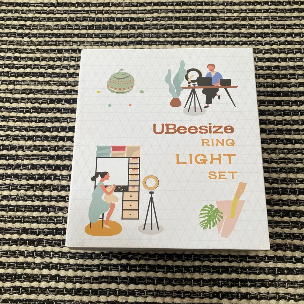 🌿UBeesize Aureday 12" Selfie Ring Light with 62" Tripod Stand  Phone Holder